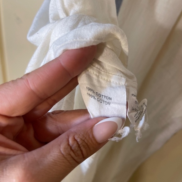 Daughters of India White and Blue Long Sleeve Dress - Picture 11 of 11